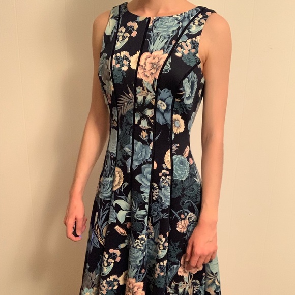 White House Black Market Dresses & Skirts - WHBM Floral Scuba FIt-and-Flare Dress